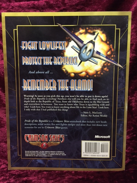 Crimson Skies Pride of the Republic (FASA) Supplemet